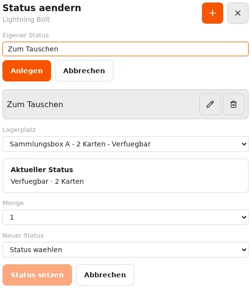 Eigene Statusbezeichnungen